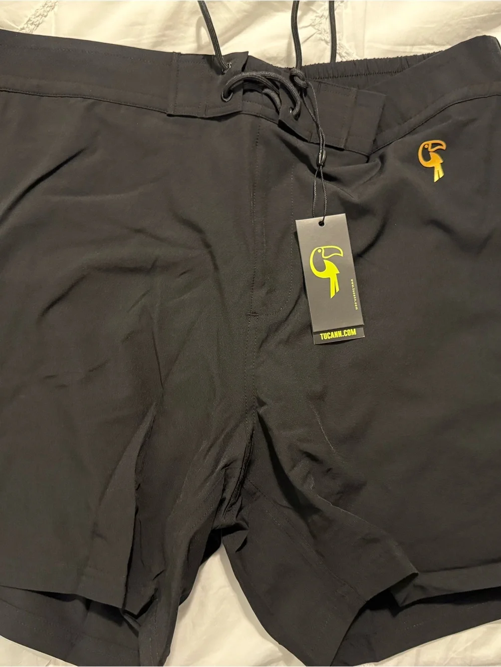 NWT Tucann Men's Black Swim Trunks 5” XXL
